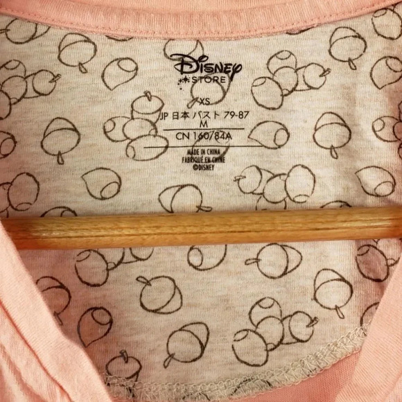 Disney Chip 'n Dale Coral Pajama Top XS - Picture 3 of 3